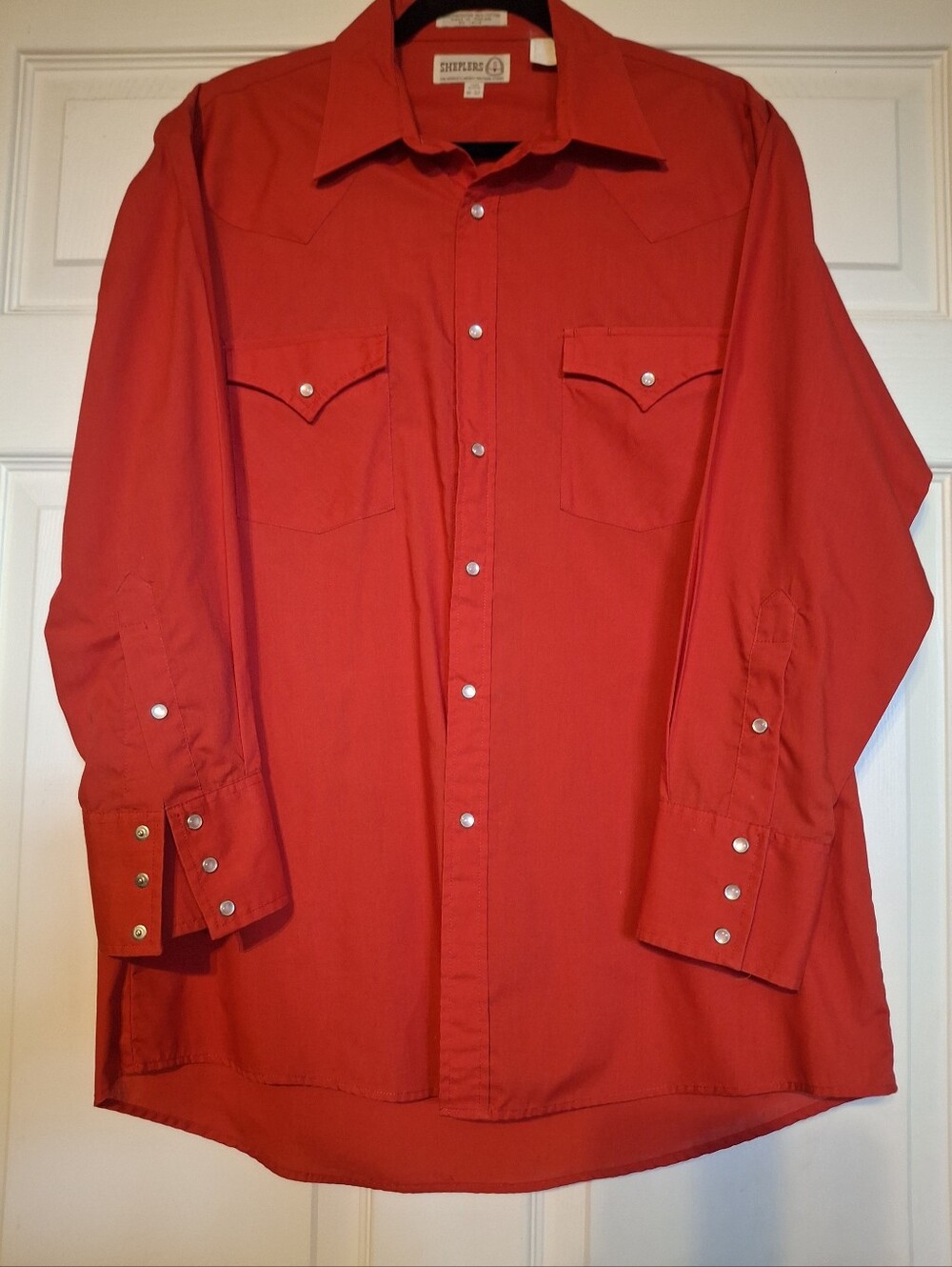 Sheplers Men's Red Western Pearl Snap Shirt